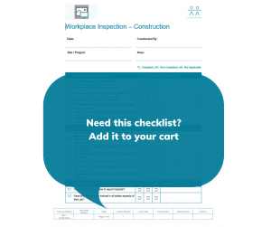 Sample Workplace Inspection Checklist - Construction